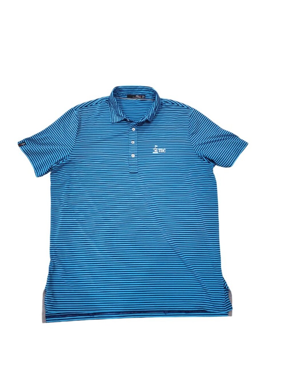 Ralph Lauren RLX Blue Striped Performance Golf Shirt XL